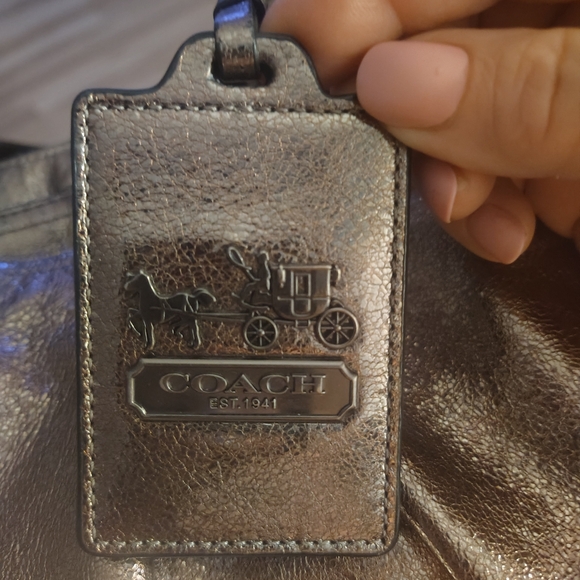 Coach Metallic Bronze Madison Shoulder Bag - Picture 8 of 11